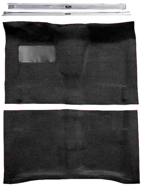 Molded Loop Carpet Kit Fits Select 1964-1967 Buick, Chevy, Olds, Pontiac [Mass Backing, Automatic, Black]