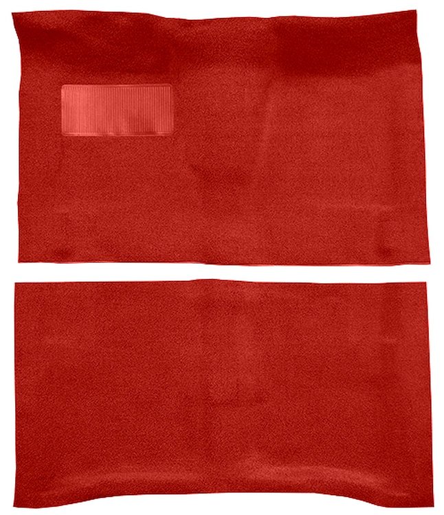 Molded Loop Carpet Fits Select 1964-1967 Buick, Chevrolet, Oldsmobile, Pontiac Models [Mass Backing, Automatic, Red]
