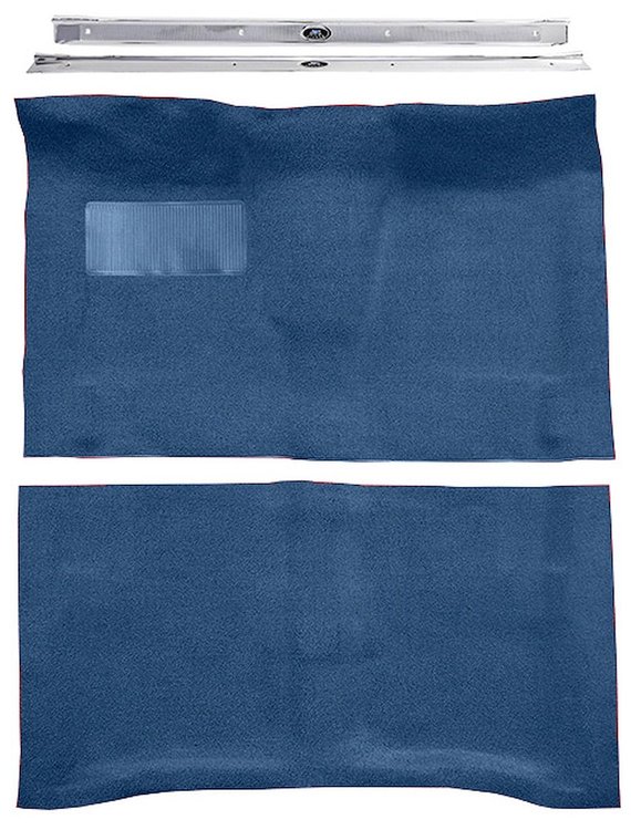 Molded Loop Carpet Kit Fits Select 1964-1967 Buick, Chevy, Olds, Pontiac [Mass Backing, Automatic, Medium Blue]