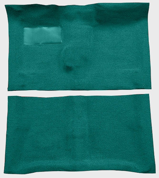 Molded Loop Carpet Fits Select 1964-1967 Buick, Chevrolet, Oldsmobile, Pontiac Models [Mass Backing, 4-Speed w/Bucket, Aqua]