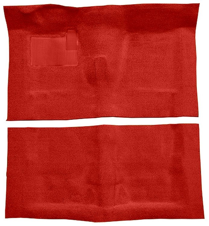 Molded Loop Carpet Fits Select 1968-1972 Buick, Chevrolet, Oldsmobile, Pontiac Models [Jute Backing, 4-Speed w/Buckets, Red]