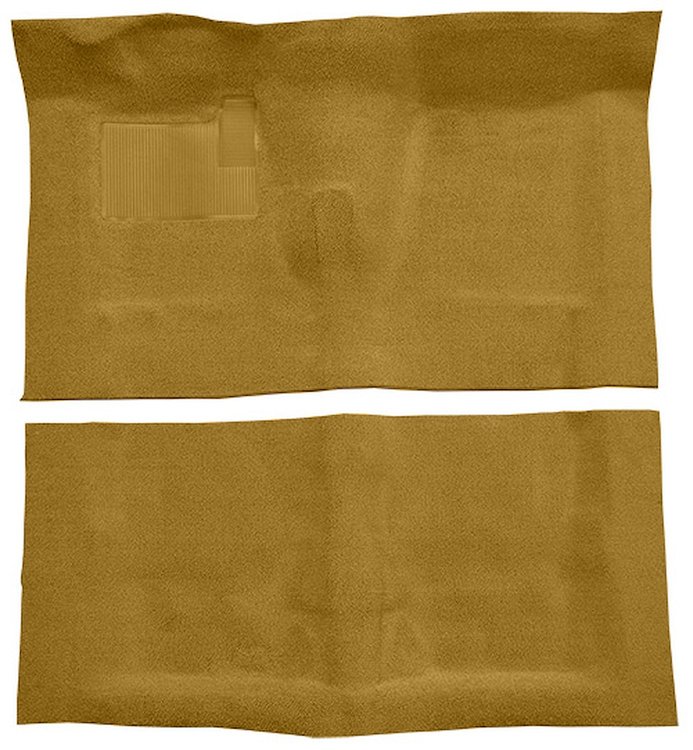 Molded Loop Carpet Fits Select 1968-1972 Buick, Chevrolet, Oldsmobile, Pontiac Models [Jute Backing, 4-Speed w/Buckets, Gold]