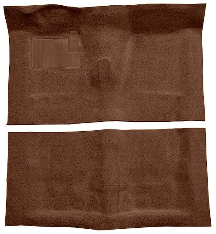 Molded Loop Carpet Fits Select 1968-1972 Buick, Chevy, Oldsmobile, Pontiac Models [Jute Backing, 4-Speed w/Buckets, Dark Brown]