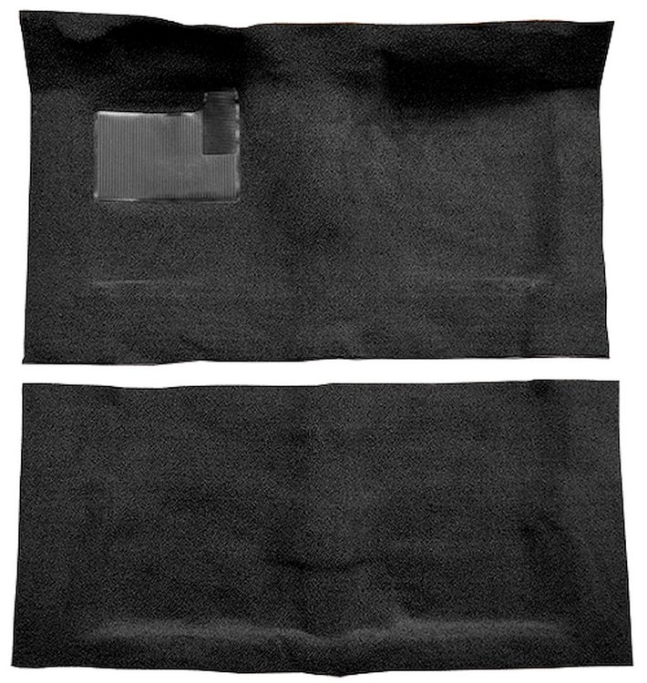 Molded Loop Carpet Fits Select 1968-1972 Buick, Chevrolet, Oldsmobile, Pontiac Models [Mass Backing, Automatic, Black]