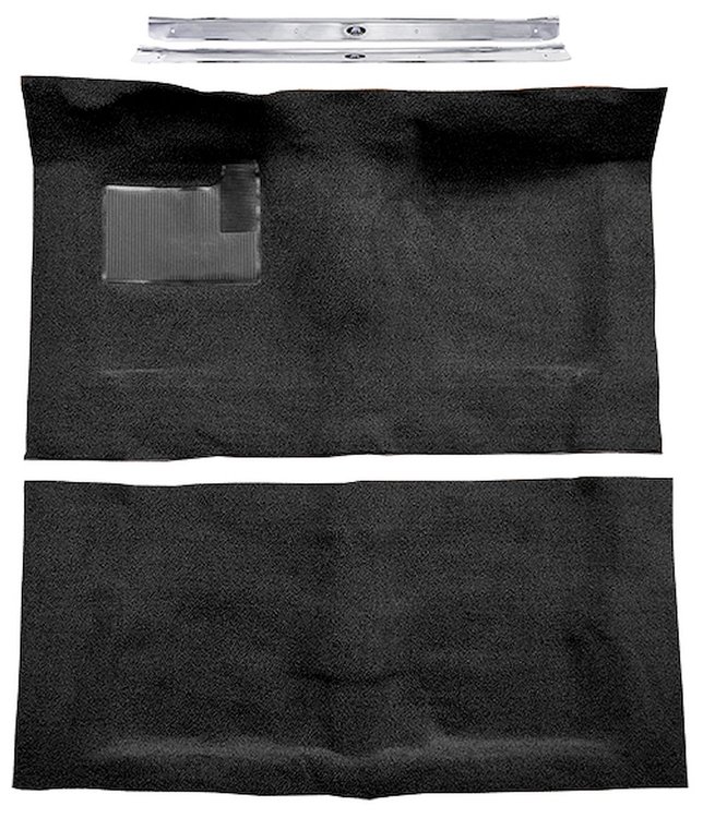 Molded Loop Carpet Kit Fits Select 1968-1972 Buick, Chevy, Olds, Pontiac 2-Door Models [Mass Backing, Automatic, Black]