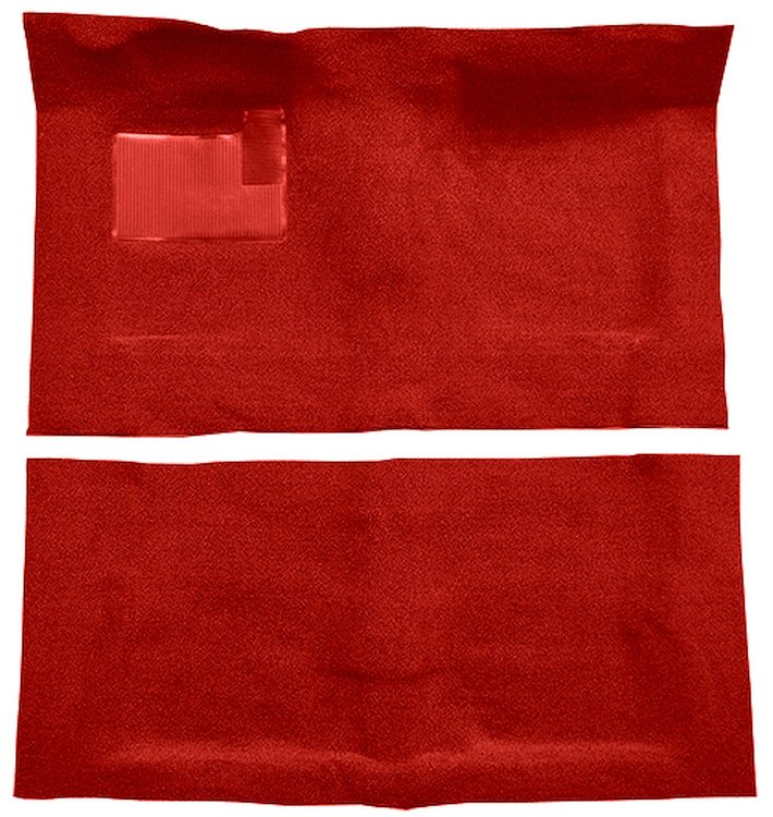 Molded Loop Carpet Fits Select 1968-1972 Buick, Chevrolet, Oldsmobile, Pontiac Models [Mass Backing, Automatic, Red]