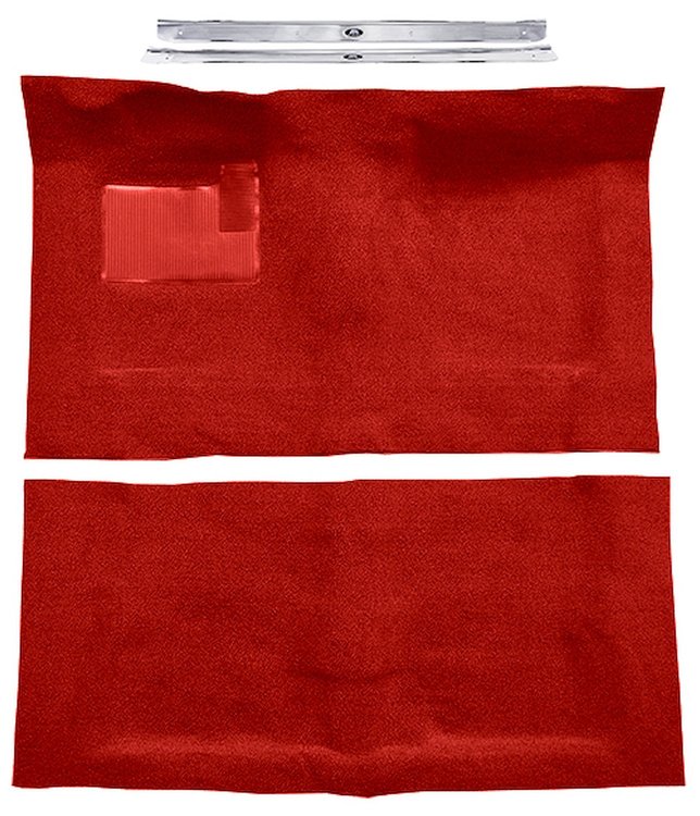 Molded Loop Carpet Kit Fits Select 1968-1972 Buick, Chevy, Olds, Pontiac 2-Door Models [Mass Backing, Automatic, Red]