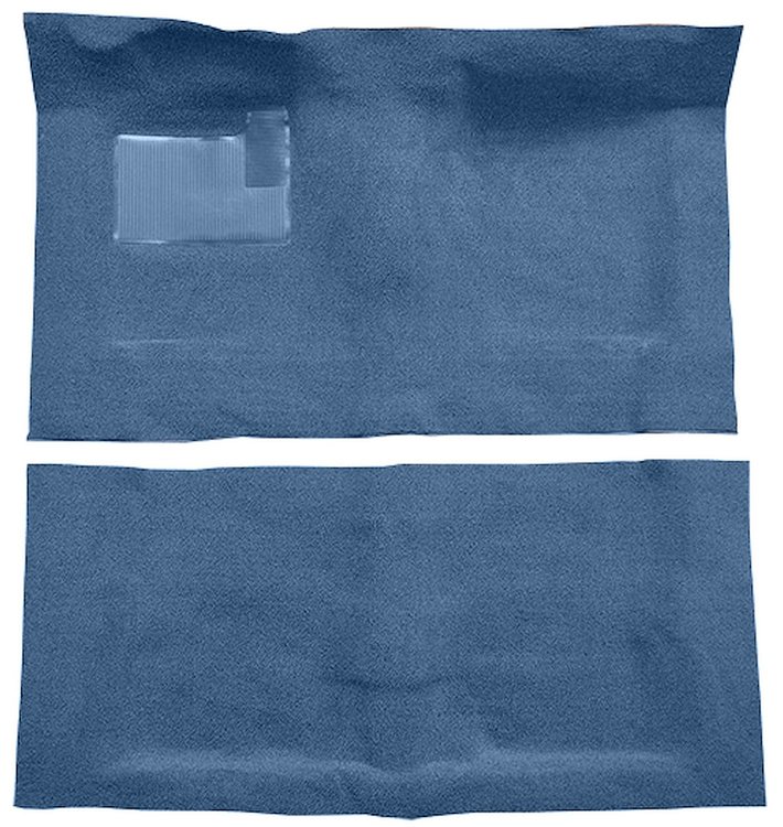 Molded Loop Carpet Fits Select 1968-1972 Buick, Chevrolet, Oldsmobile, Pontiac Models [Mass Backing, Automatic, Medium Blue]