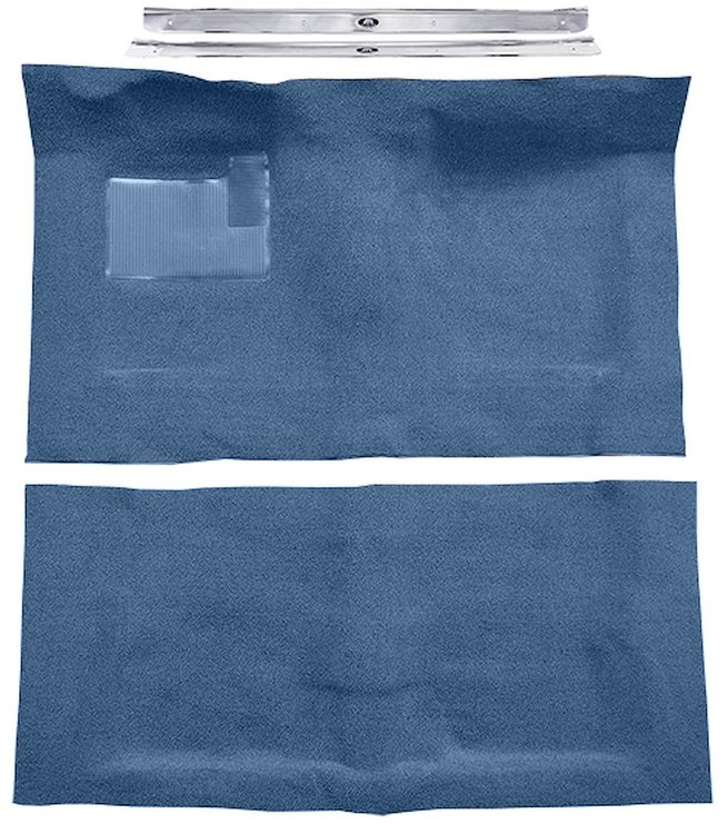 Molded Loop Carpet Kit Fits Select 1968-1972 Buick, Chevy, Olds, Pontiac 2-Door Models [Mass Backing, Automatic, Medium Blue]
