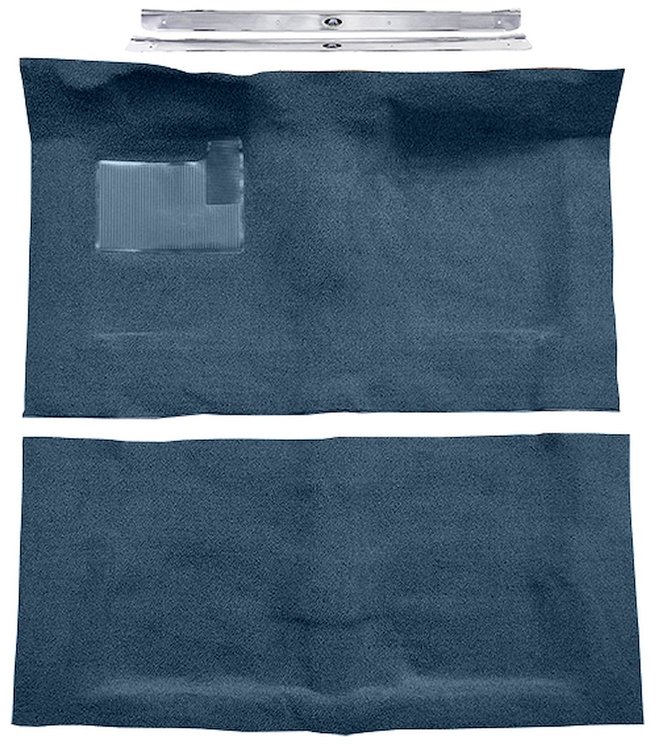 Molded Loop Carpet Kit Fits Select 1968-1972 Buick, Chevy, Olds, Pontiac 2-Door Models [Mass Backing, Automatic, Dark Blue]