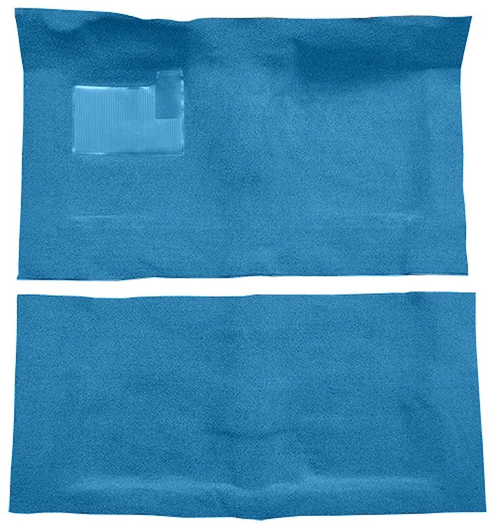 Molded Loop Carpet Fits Select 1968-1972 Buick, Chevrolet, Oldsmobile, Pontiac Models [Mass Backing, Automatic, Bright Blue]