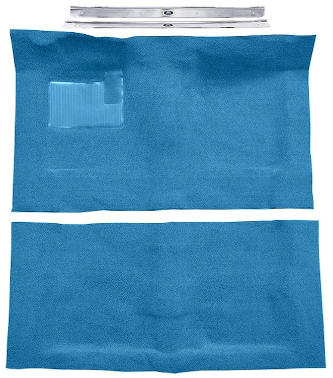 Molded Loop Carpet Kit Fits Select 1968-1972 Buick, Chevy, Olds, Pontiac 2-Door Models [Mass Backing, Automatic, Bright Blue]
