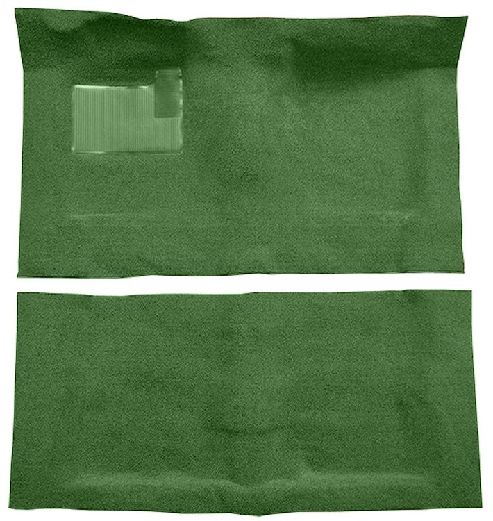Molded Loop Carpet Fits Select 1968-1972 Buick, Chevrolet, Oldsmobile, Pontiac Models [Mass Backing, Automatic, Green]