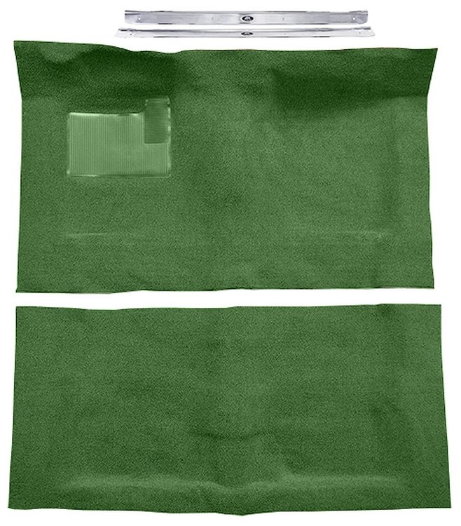 Molded Loop Carpet Kit Fits Select 1968-1972 Buick, Chevy, Olds, Pontiac 2-Door Models [Mass Backing, Automatic, Green]