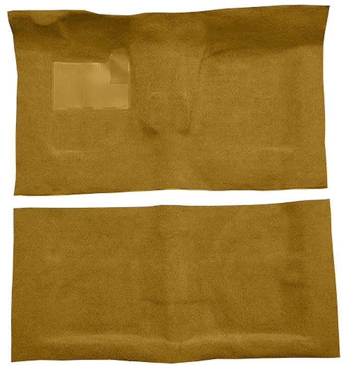 Molded Loop Carpet Fits Select 1968-1972 Buick, Chevrolet, Oldsmobile, Pontiac Models [Mass Backing, 4-Speed w/Buckets, Gold]