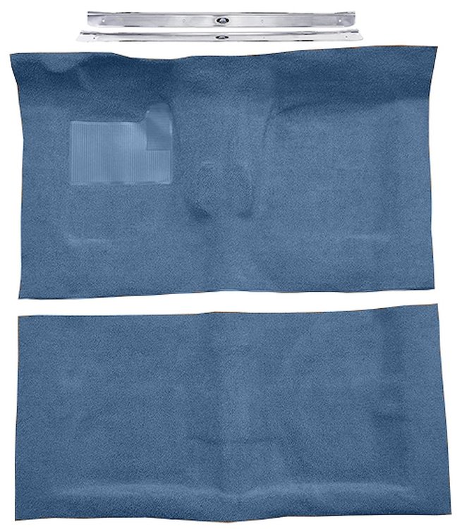 Molded Loop Carpet Kit Fits Select 1968-1972 Buick, Chevy, Olds, Pontiac 2-Door [Mass Backing, 4-Speed w/Buckets, Med Blue]