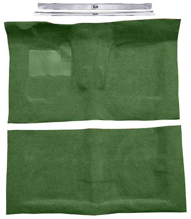 Molded Loop Carpet Kit Fits Select 1968-1972 Buick, Chevy, Olds, Pontiac 2-Door [Mass Backing, 4-Speed w/Buckets, Green]