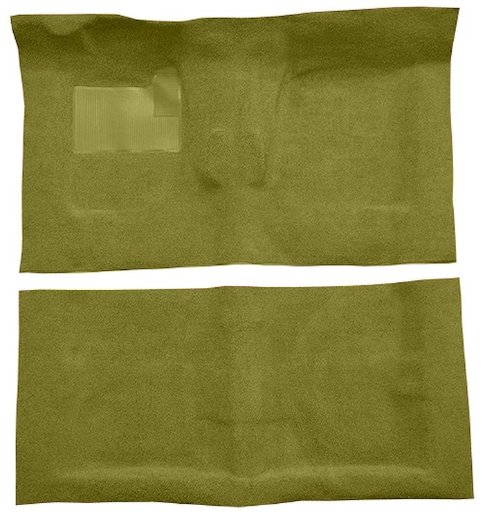 Molded Loop Carpet Fits Select 1968-1972 Buick, Chevy, Oldsmobile, Pontiac Models [Mass Backing, 4-Speed w/Buckets, Ivy Gold]