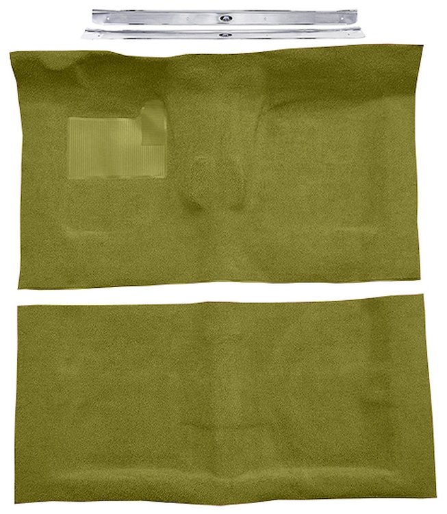 Molded Loop Carpet Kit Fits Select 1968-1972 Buick, Chevy, Olds, Pontiac 2-Door [Mass Backing, 4-Speed w/Buckets, Ivy Gold]