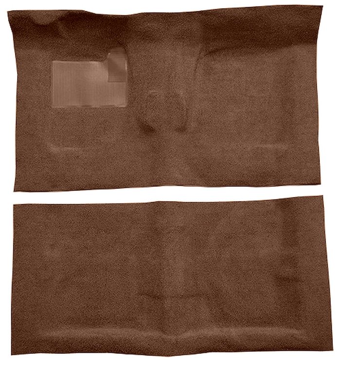 Molded Loop Carpet Fits Select 1968-1972 Buick, Chevy, Oldsmobile, Pontiac Models [Mass Backing, 4-Speed w/Buckets, Dark Brown]