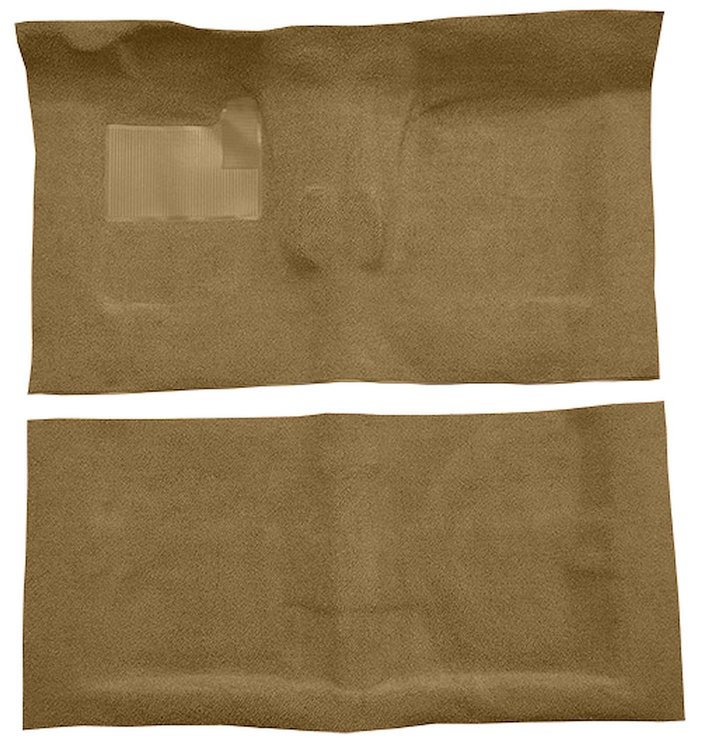 Molded Loop Carpet Fits Select 1968-1972 Buick, Chevy, Oldsmobile, Pontiac Models [Mass Backing, 4-Speed w/Buckets, Sandalwood]