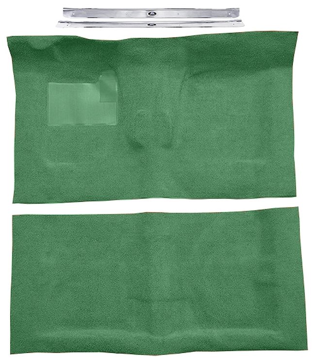 Molded Loop Carpet Kit Fits Select 1968-1972 Buick, Chevy, Olds, Pontiac 2-Door [Mass Backing, 4-Speed w/Buckets, Light Green]