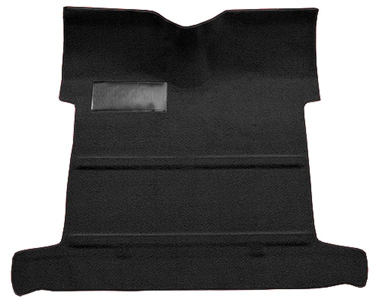 Molded Loop Carpet for 1955-1958 GM Regular Cab Trucks w/Low Tunnel [OE-Style Jute Backing, Black]