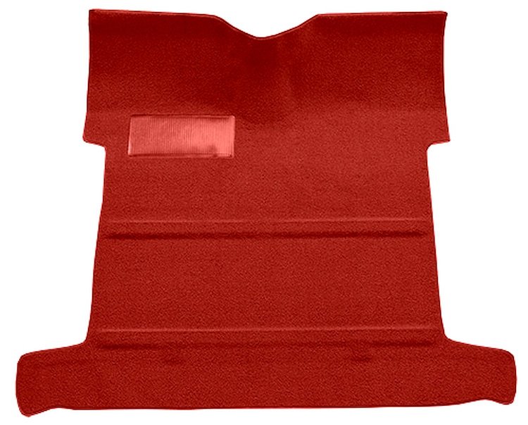 Molded Loop Carpet for 1955-1958 GM Regular Cab Trucks w/Low Tunnel [OE-Style Jute Backing, Red]