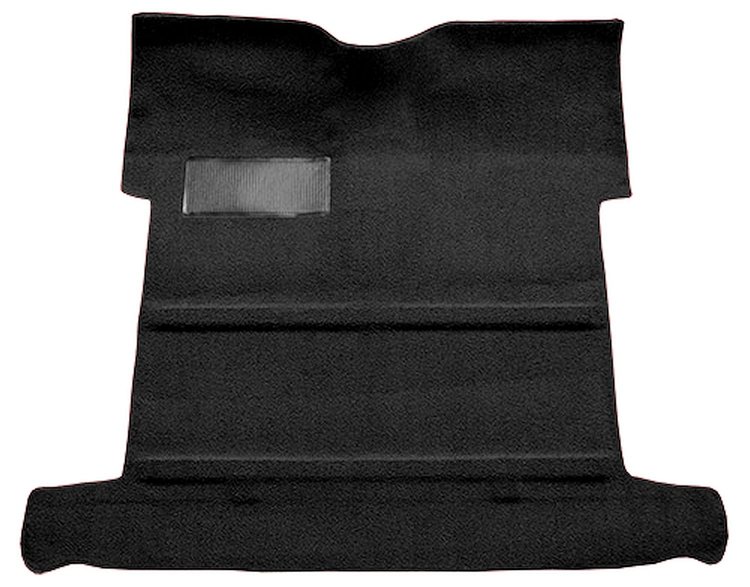 Molded Loop Carpet for 1955-1958 GM Regular Cab Trucks w/High Tunnel [OE-Style Jute Backing, Black]