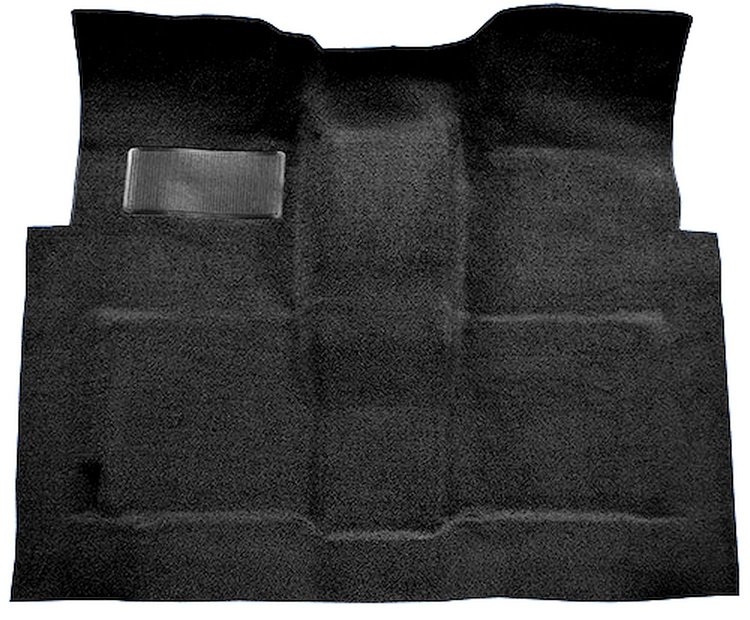 Molded Loop Carpet Fits Select 1960-1966 GM Regular Cab Trucks w/4-Speed [OE-Style Jute Backing, Black]