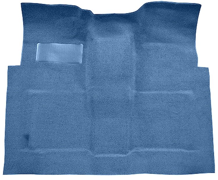 Molded Loop Carpet Fits Select 1960-1966 GM Regular Cab Trucks w/4-Speed [Mass Backing, Medium Blue]