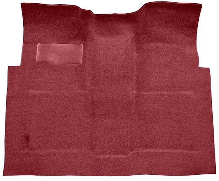 Molded Loop Carpet Fits Select 1960-1966 GM Regular Cab Trucks w/4-Speed [Mass Backing, Maroon]