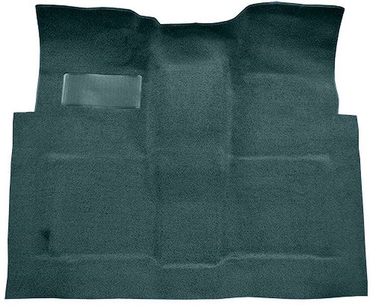 Molded Loop Carpet Fits Select 1960-1966 GM Regular Cab Trucks w/4-Speed [Mass Backing, Blue Green]