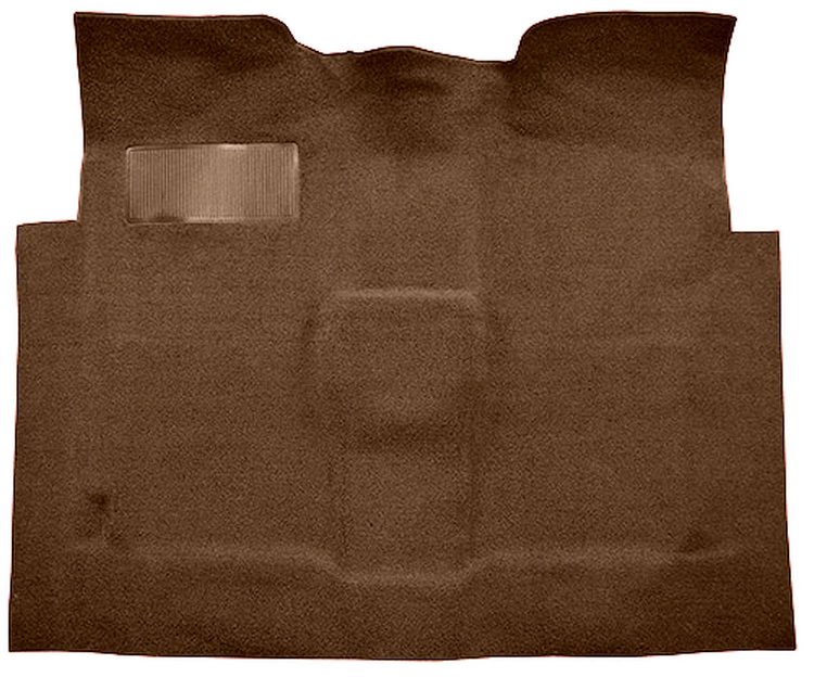 Molded Loop Carpet Fits Select 1960-1966 GM Regular Cab 2WD Truck w/Auto/3-Speed Manual [OE Jute Backing, Dark Brown]