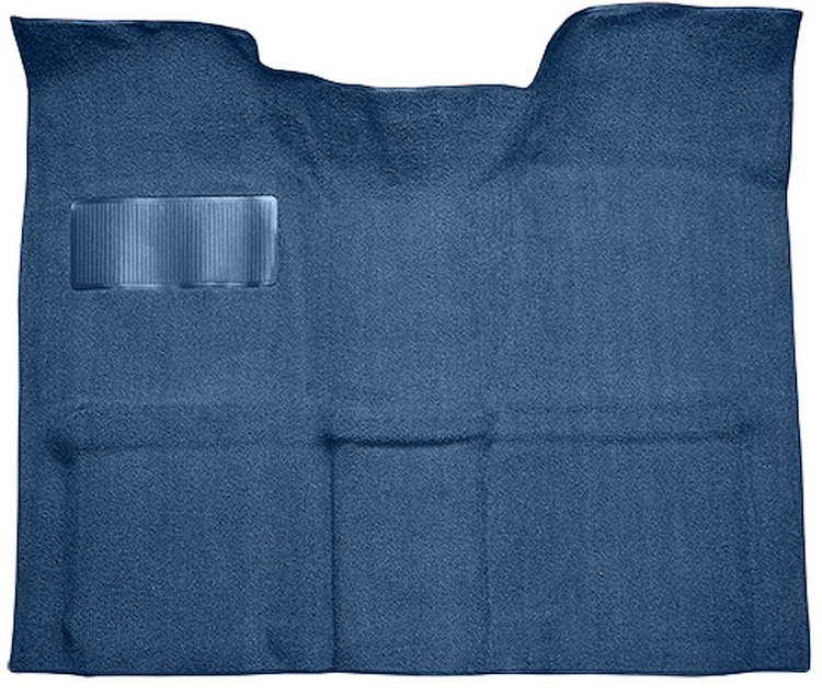 Molded Loop Carpet for 1967-1972 GM C Series Regular Cab Truck w/Auto/3-Speed Manual [OE Jute Backing, Medium Blue]