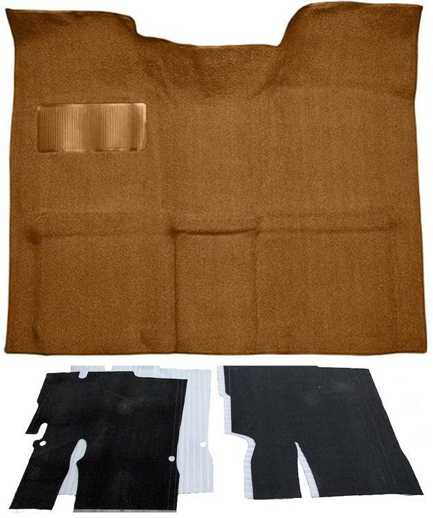 Molded Loop Carpet Kit for 1967-1972 Chevy, GMC C Series Regular Cab Truck w/Auto/3-Speed Manual [OE Jute Backing, Dark Saddle]