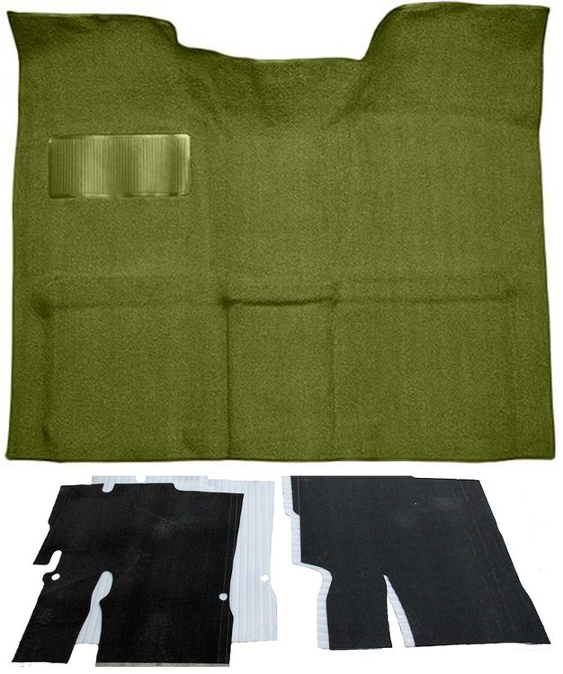Molded Loop Carpet Kit for 1967-1972 Chevy, GMC C Series Regular Cab Truck w/Auto/3-Speed Manual [OE Jute Backing, Moss Green]
