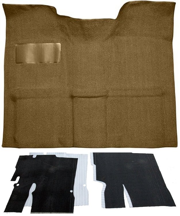 Molded Loop Carpet Kit for 1967-1972 Chevy/GMC C Series Regular Cab Truck w/Auto/3-Speed Manual [Jute Backing, Fawn/Sandalwood]