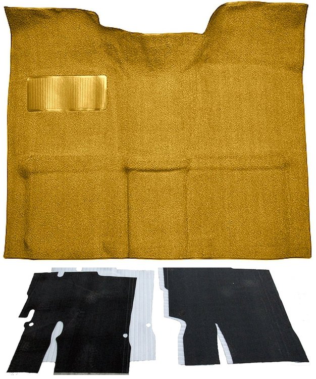 Molded Loop Carpet Kit for 1967-1972 Chevy, GMC C Series Regular Cab Truck w/Auto/3-Speed Manual [OE Jute Backing, Gold]