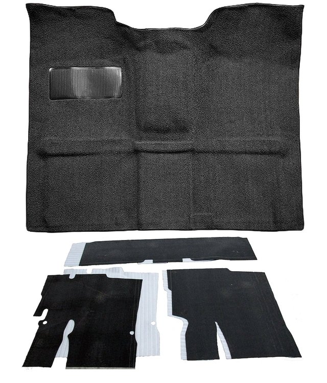 Molded Loop Carpet Kit for 1967-1972 Chevrolet, GMC C Series Regular Cab Truck w/TH400 [OE-Style Jute Backing, Black]