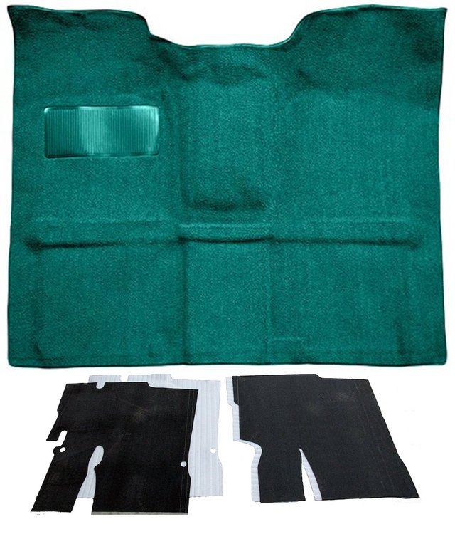 Molded Loop Carpet Kit for 1967-1972 Chevrolet, GMC C Series Regular Cab Truck w/TH400 [OE-Style Jute Backing, Aqua]