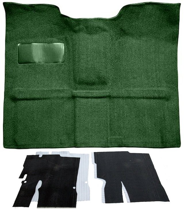 Molded Loop Carpet Kit for 1967-1972 Chevrolet, GMC C Series Regular Cab Truck w/TH400 [OE-Style Jute Backing, Dark Green]