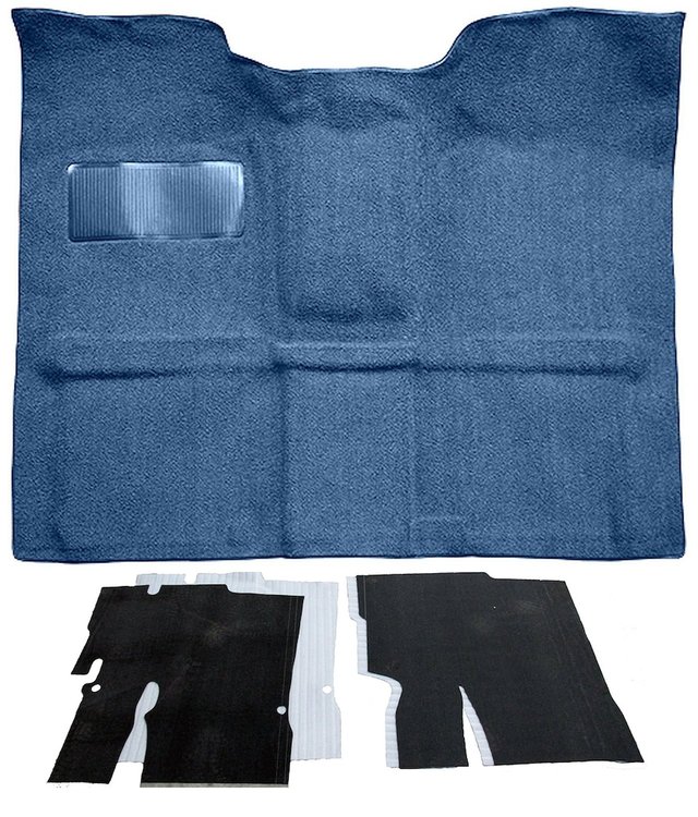 Molded Loop Carpet Kit for 1967-1972 Chevrolet, GMC C Series Regular Cab Truck w/TH400 [OE-Style Jute Backing, Medium Blue]