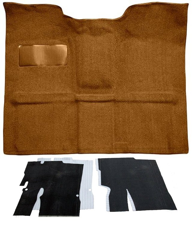 Molded Loop Carpet Kit for 1967-1972 Chevrolet, GMC C Series Regular Cab Truck w/TH400 [OE-Style Jute Backing, Dark Saddle]