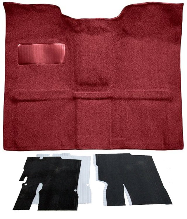 Molded Loop Carpet Kit for 1967-1972 Chevrolet, GMC C Series Regular Cab Truck w/TH400 [OE-Style Jute Backing, Maroon]