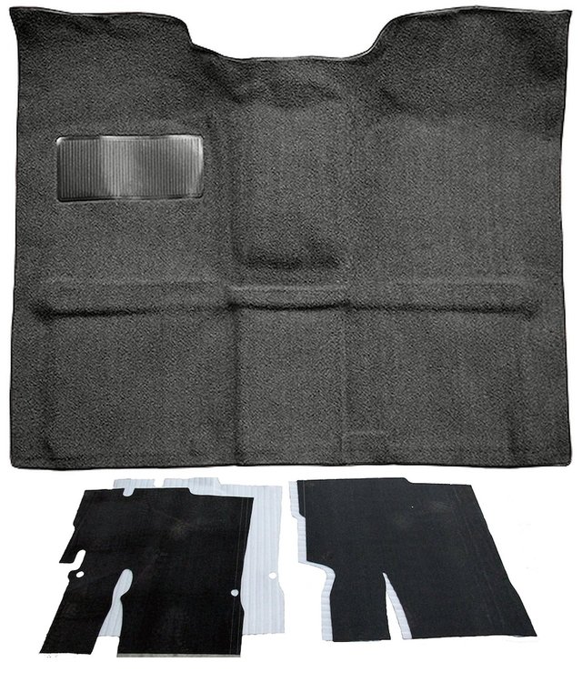 Molded Loop Carpet Kit for 1967-1972 Chevrolet, GMC C Series Regular Cab Truck w/TH400 [OE-Style Jute Backing, Gunmetal Gray]