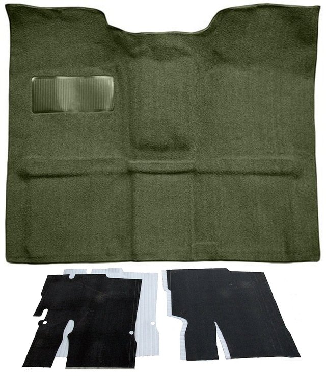 Molded Loop Carpet Kit for 1967-1972 Chevrolet, GMC C Series Regular Cab Truck w/TH400 [OE-Style Jute Backing, Dark Olive Green]