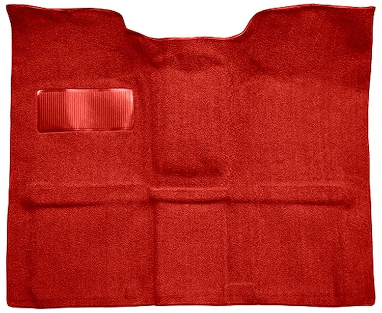 Molded Loop Carpet for 1967-1972 GM C Series Regular Cab Truck w/4-Speed Manual [OE Jute Backing, Red]