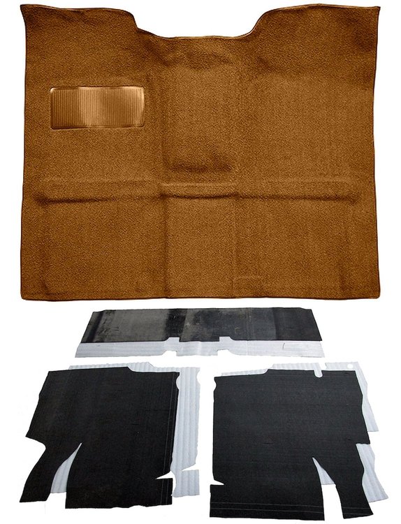 Molded Loop Carpet Kit for 1967-1972 Chevy, GMC C Series Regular Cab Truck w/4-Speed Manual [OE-Style Jute Backing, Dark Saddle]