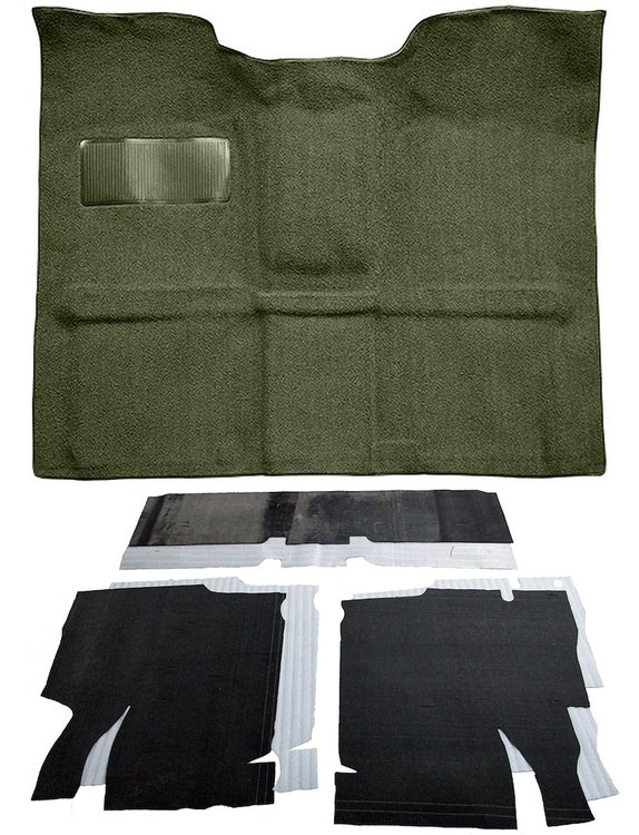 Molded Loop Carpet Kit for 1967-1972 Chevy, GMC C Series Regular Cab Truck w/4-Speed [OE-Style Jute Backing, Dark Olive Green]